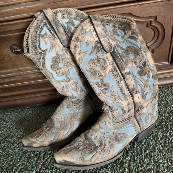 Lane Cowboy Boots Size 9 - Picture 2 of 2